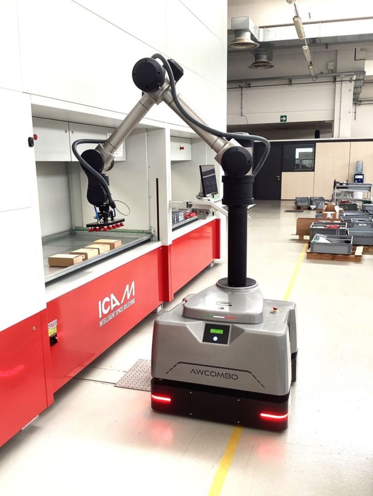 SILO² in the assembly area: components and small parts delivered to the picking and refilling station with no waiting time
