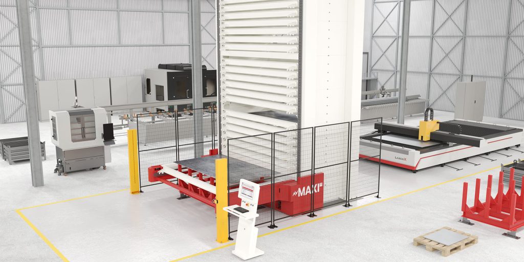 MAXI T, magazzino verticale per pannelli e lamiere