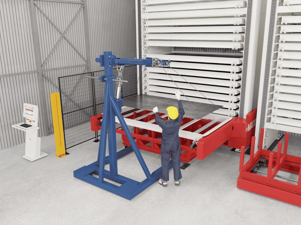MAXI T, magazzino verticale per pannelli e lamiere