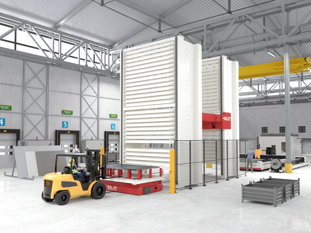 MAXI T, magazzino verticale per pannelli e lamiere